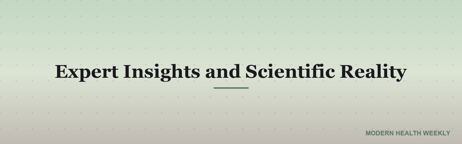 Expert Insights and Scientific Reality