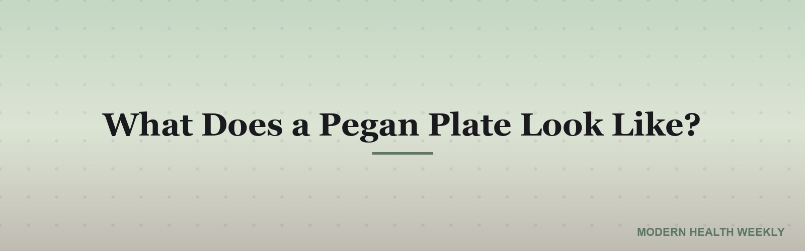 What Does a Pegan Plate Look Like?