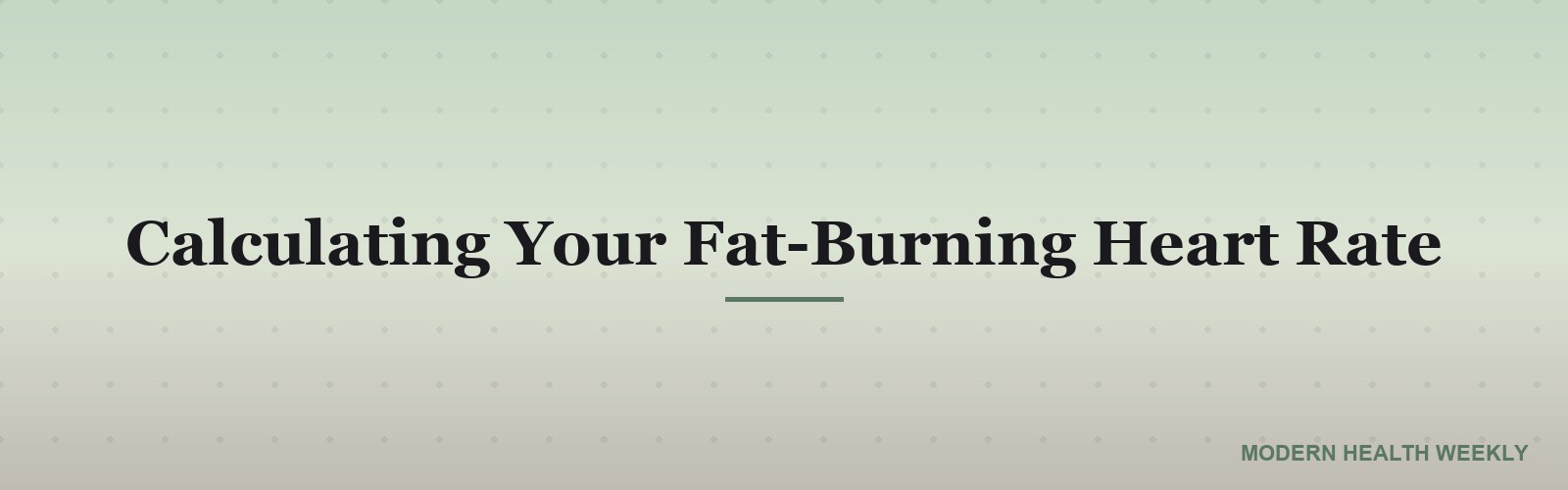 Calculating Your Fat-Burning Heart Rate