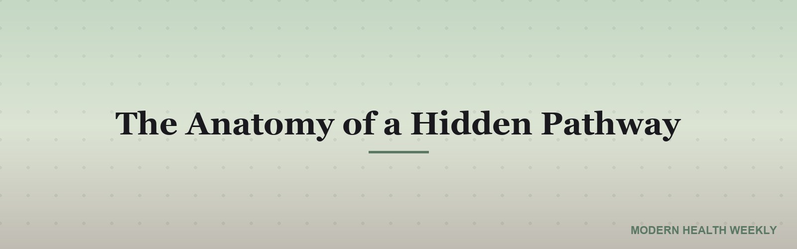 The Anatomy of a Hidden Pathway
