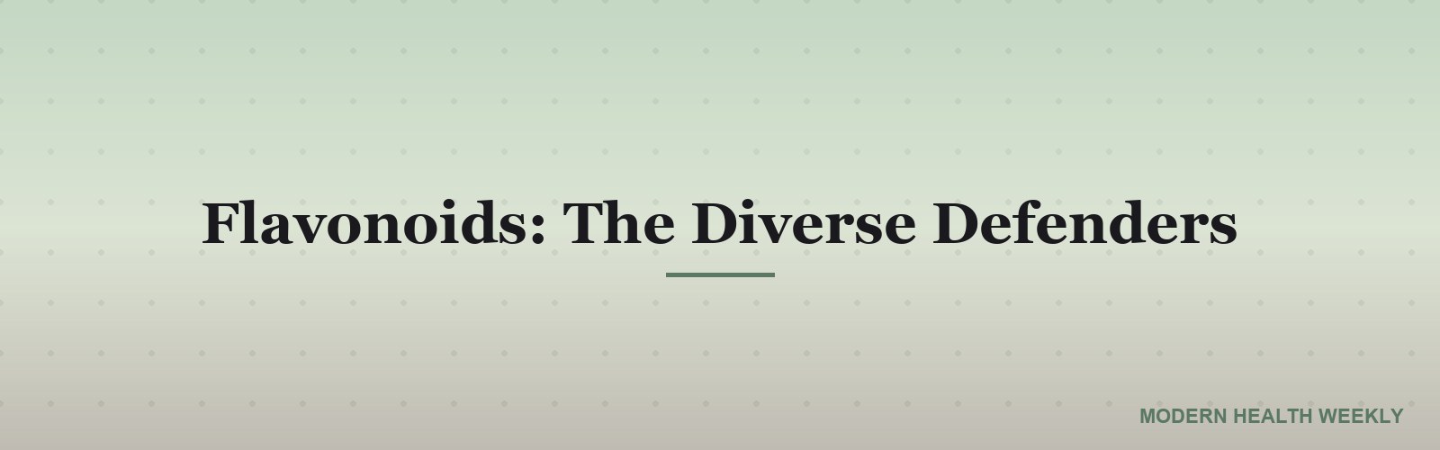 Flavonoids: The Diverse Defenders