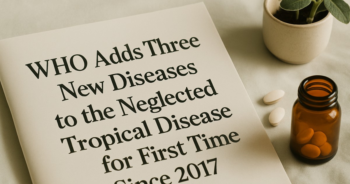 WHO Adds Three New Diseases to Neglected Tropical Disease List