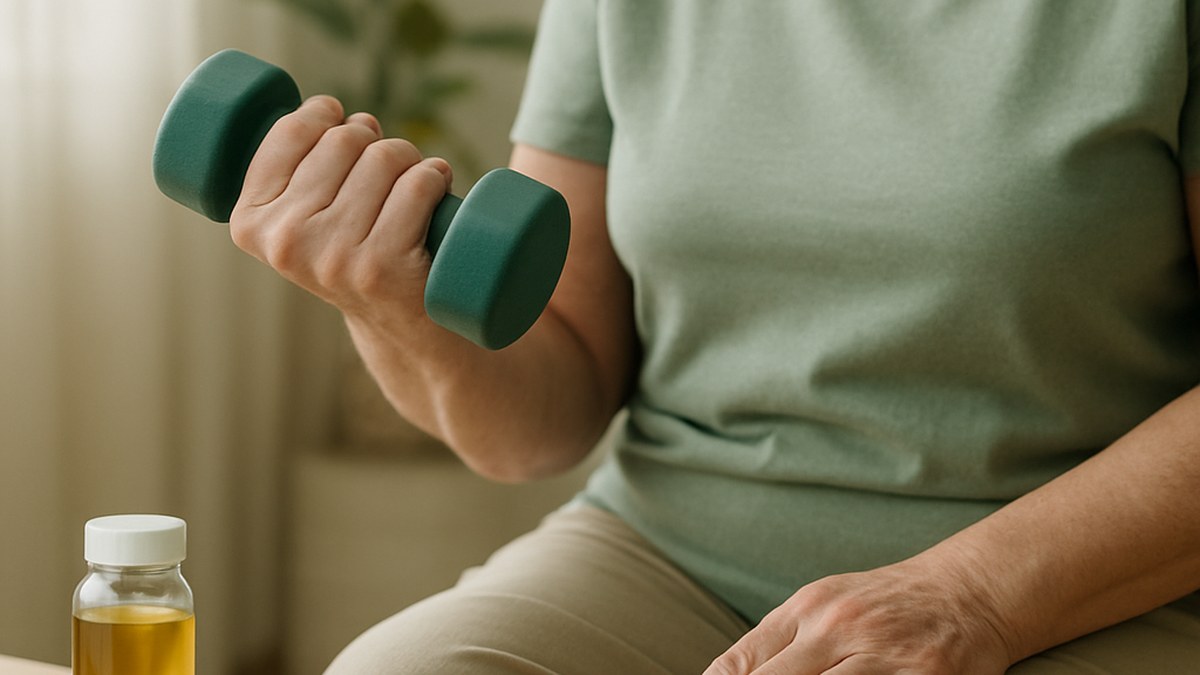 Omega-3, Vitamin D, and Strength Training: A Powerful Trio Against Aging, Say DO-HEALTH Researchers — illustration